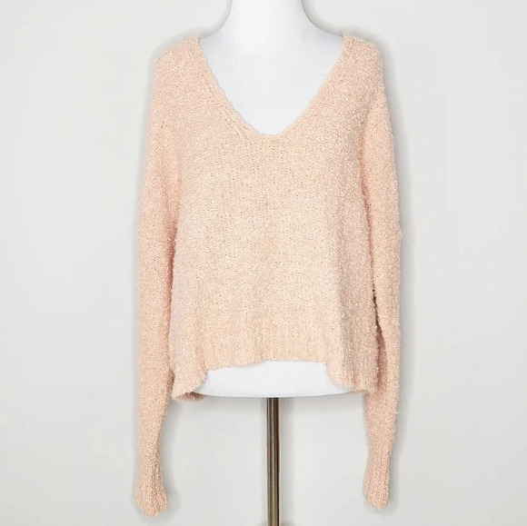 New Free People Finders Keepers Peach Sweater XS - Picture 2 of 8
